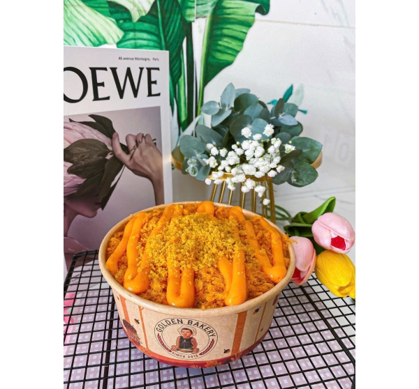 Bánh Bông Lan Sốt Kim Sa Chà Bông Gà Cay